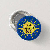 Hier komt de zon ronde button 3,2 cm (Voorkant /achterkant)