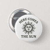 Hier Komt De Zon Ronde Button 5,7 Cm (Voorkant /achterkant)