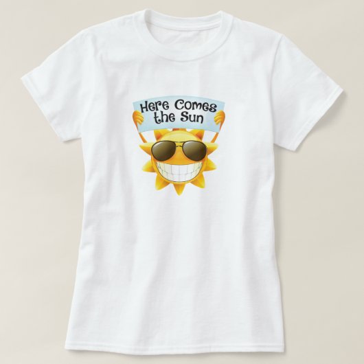 Hier komt de zon T-shirt (Design voorkant)