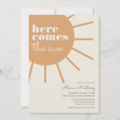 Hier komt de zon | Uitnodiging tot Baby shower van (Voorkant)