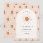 Hier komt de zon Verbrand Sinaasappel Zon Baby sho Kaart (Voorkant / Achterkant)