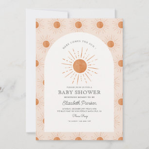 Hier komt de zon Verbrand Sinaasappel Zon Baby sho Kaart