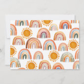 Hier komt de zon Waterverf 1e verjaardag foto Kaart (Achterkant)