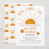 Hier komt de zon - Waterverf 1e verjaardag Kaart (Voorkant / Achterkant)