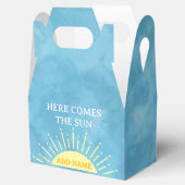 Hier komt de zon Waterverf Baby shower Custom F Bedankdoosjes (Geopend)