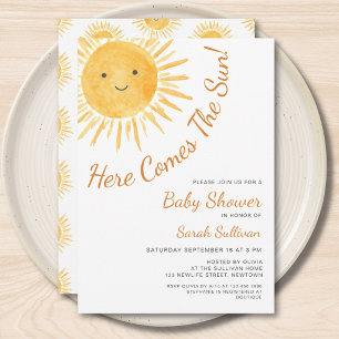 Hier Komt De Zon Zonne Baby Shower Kaart