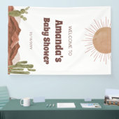 Hier komt de zon zoon Baby shower Welkom Spandoek (Beurs)