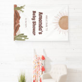 Hier komt de zon zoon Baby shower Welkom Spandoek (Insitu)