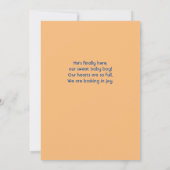 Hier komt de zoon aangepaste foto geboorte aankond aankondiging (Achterkant)