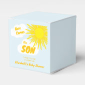 Hier Komt De Zoon Baby Boy Borrel Bedankdoosjes (Voorkant Zijde)