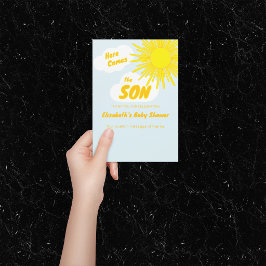 Hier Komt De Zoon Baby Boy Borrel Bedankkaart
