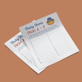 Hier komt de zoon baby boy douche spel