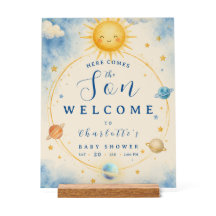 Hier Komt de Zoon Baby Boy Shower Print