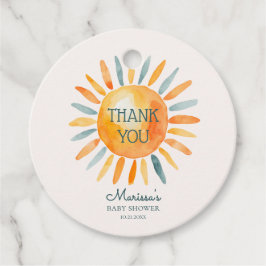 Hier komt de zoon baby jongen douche bedankjes labels