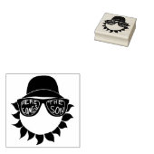 Hier komt de zoon baby jongen douche rubberstempel (Gestempeld)