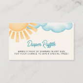 Hier komt de zoon baby jongen luier rafel informatiekaartje (Voorkant)