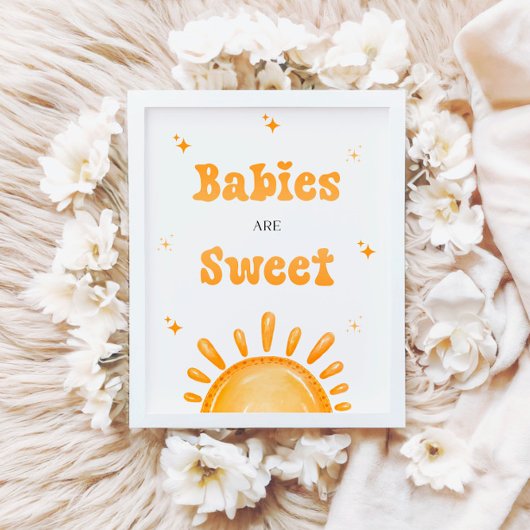Hier komt de zoon Baby shower baby's zijn lief Reclamebord Met Voetstuk