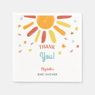 Hier Komt De Zoon Baby Shower Bedankt Aangepast Servet