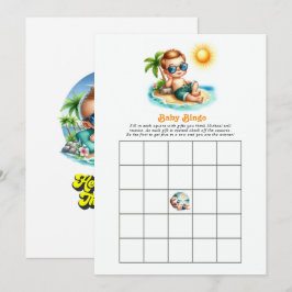 Hier Komt de Zoon Baby Shower Bingo Spel Kaart