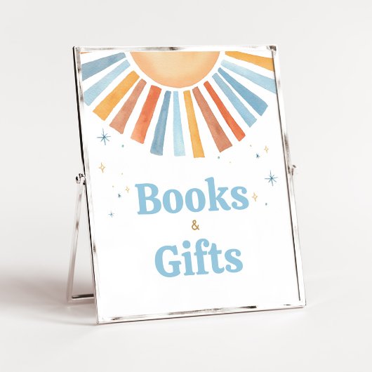 Hier komt de zoon Baby shower boeken en geschenken Poster