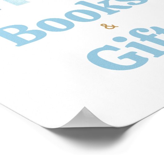Hier komt de zoon Baby shower boeken en geschenken Poster (Hoek)