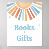 Hier komt de zoon Baby shower boeken en geschenken Poster (Voorkant)