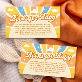 Hier komt de zoon Baby shower boeken voor Baby Informatiekaartje