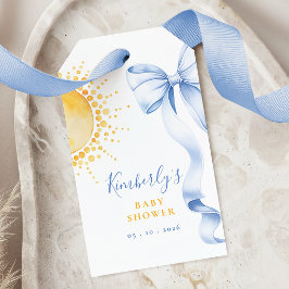 Hier Komt de Zoon Baby Shower Cadeautags Cadeaulabel
