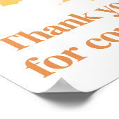 Hier komt de zoon Baby shower dank je kaart Poster (Hoek)