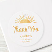 Hier komt de zoon Baby shower dank u Bedankjes Labels