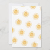 Hier komt de zoon Baby shower dank u Bedankkaart (Achterkant)