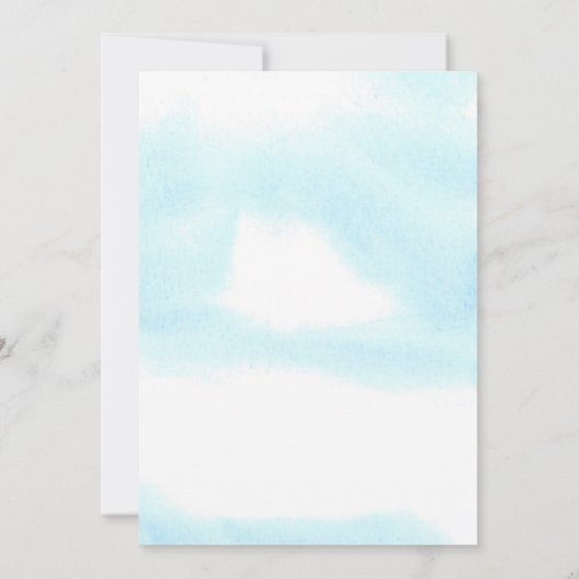 Hier komt de zoon Baby shower dank u Bedankkaart (Achterkant)