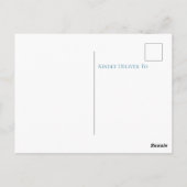 Hier komt de zoon Baby shower dank u Briefkaart (Achterkant)