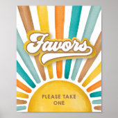 Hier komt de Zoon | Baby shower Favors Sign Poster (Voorkant)