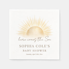 Hier Komt De Zoon Baby Shower Feest Servet