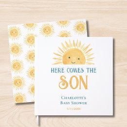 Hier Komt De Zoon Baby Shower Gastboek Gastenboek