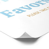 Hier komt de zoon Baby shower gunsten Poster (Hoek)