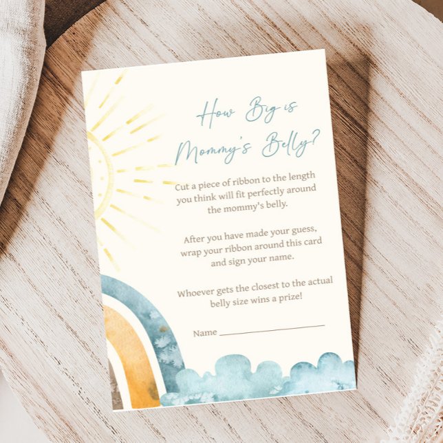 Hier Komt De Zoon Baby Shower Hoe Groot Is Spel (Here Comes the Son Baby Shower Game)