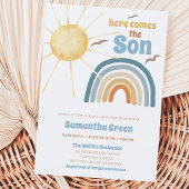 Hier Komt de Zoon Baby Shower Kaart