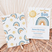 Hier Komt de Zoon Baby Shower Kaart