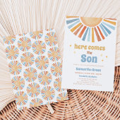 Hier Komt de Zoon Baby Shower Kaart