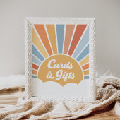 Hier komt de Zoon Baby shower Kaarten en geschenke Poster