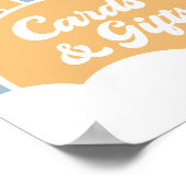 Hier komt de Zoon Baby shower Kaarten en geschenke Poster (Hoek)