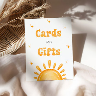 Hier komt de zoon Baby shower Kaarten en geschenke Reclamebord Met Voetstuk