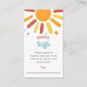 Hier komt de zoon Baby shower luier rafel Informatiekaartje (Voorkant)