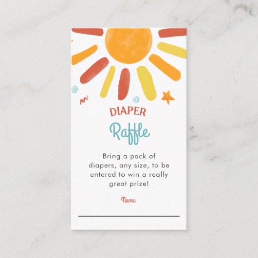 Hier komt de zoon Baby shower luier rafel Informatiekaartje (Voorkant)