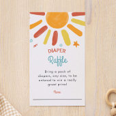 Hier komt de zoon Baby shower luier rafel Informatiekaartje