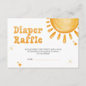 Hier komt de zoon Baby shower luier rafel Informatiekaartje (Voorkant)