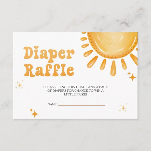 Hier komt de zoon Baby shower luier rafel Informatiekaartje (Voorkant)