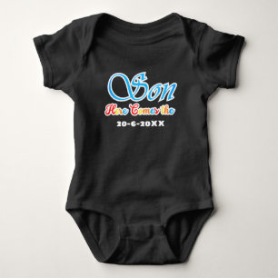 Hier komt de zoon Baby shower Romper